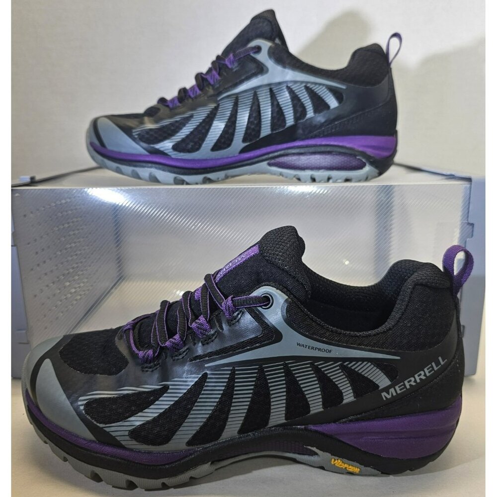 Merrell Women's Siren Edge 3 Black/Acai Waterproof Hiking Sneakers Size 6.5